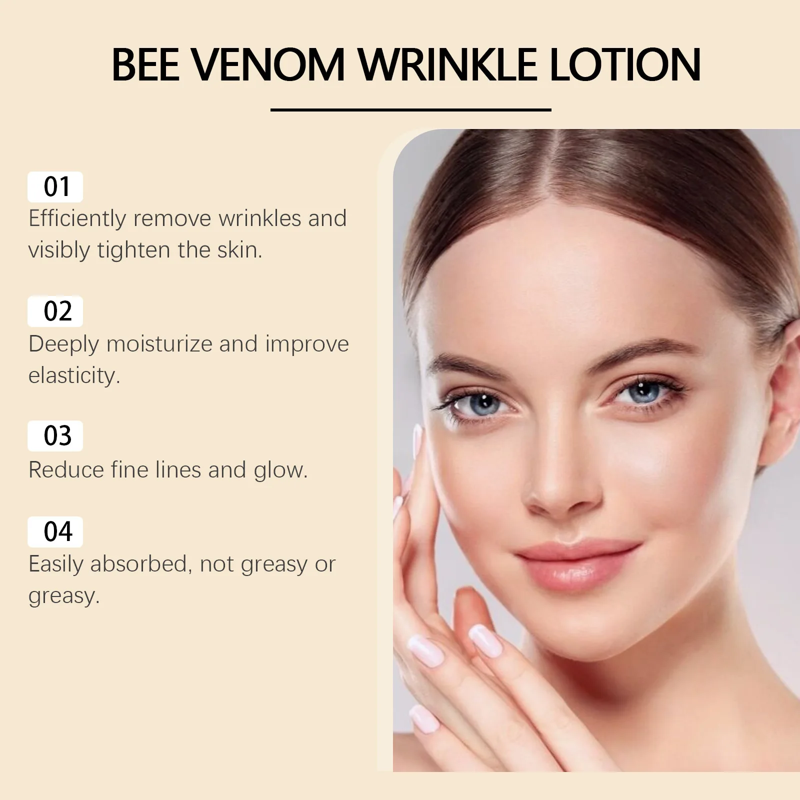 Bee Venom Wrinkle Removal Cream Moisturizing Facial Lifting Anti Sagging Improvement Tighten Skin Repair Care Bee Venom Lotion
