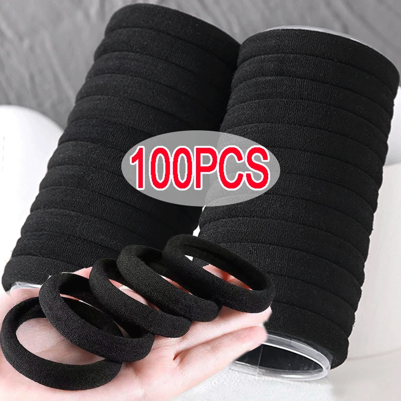 Nieuwe Hoge Elastische Basis Haarbanden Voor Vrouwen Meisjes Zwarte Haarband Rubberen Banden Paardenstaart Houder Scrunchies Kids Haaraccessoires