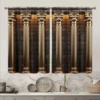 Roman Column Printed Curtain for Home Decor - Rod Pocket Window Treatment for Bedroom, Kitchen, Living Room 2