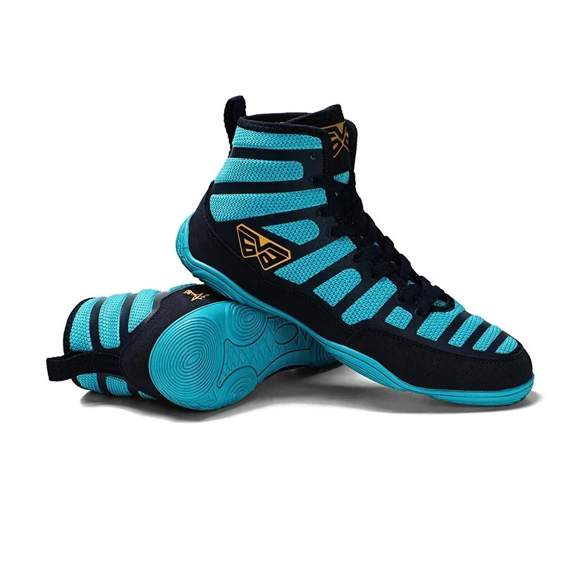 Martial Arts Shoes Wrestling Boots Men Training High Top Boxing Outdoor
