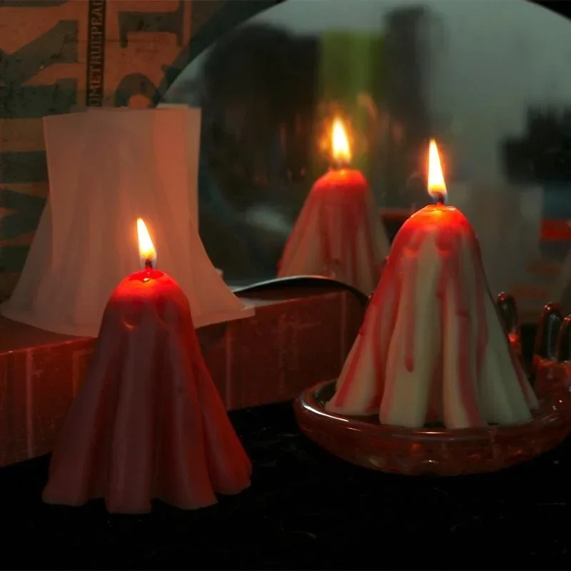 Halloween Style Creative Handmade Cloak Ghost Candle Mold DIY Aromatherapy Candle Molds VGhost Cloak Mould Home Decor