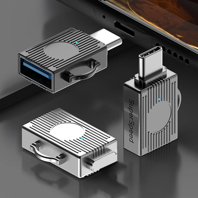 Adaptateur Plug and Play Type C vers USB 3.0, connecteur OTG portable,  convertisseur mâle vers femelle