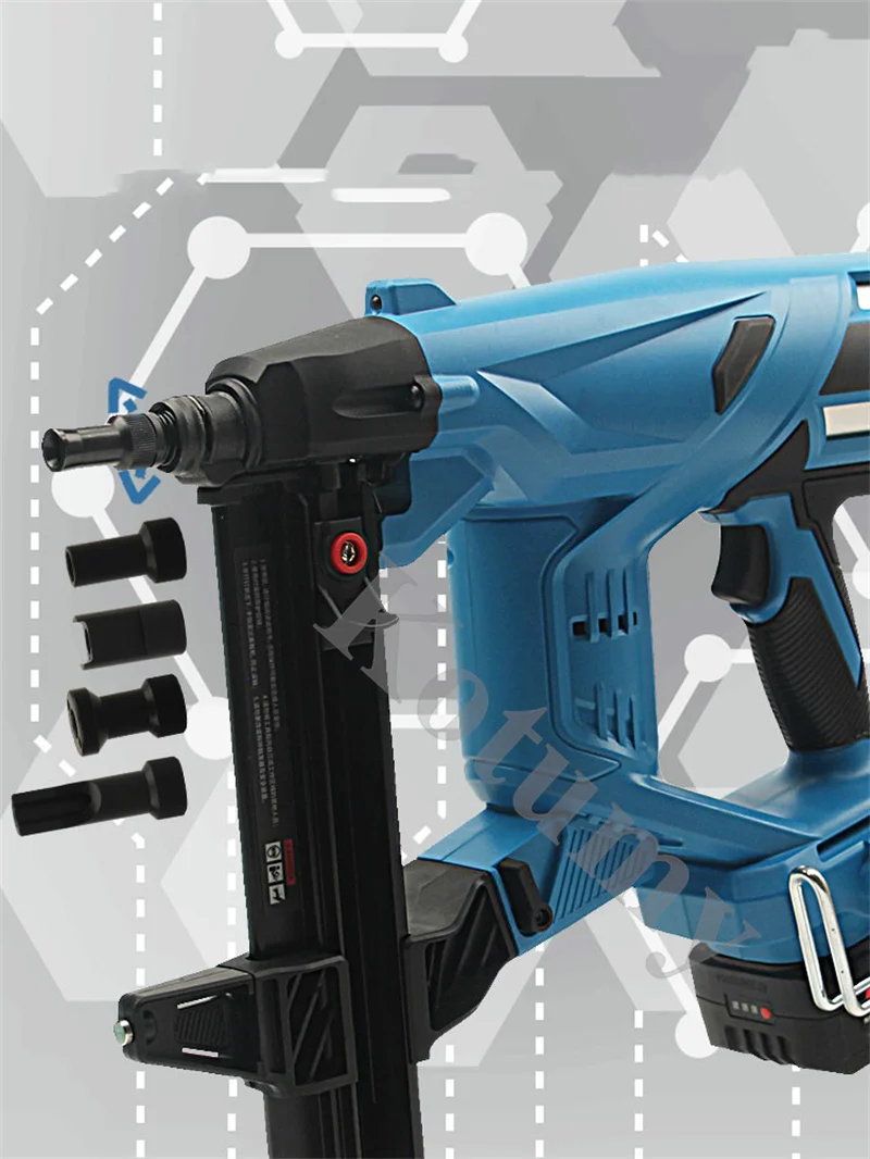 리튬 배터리 네일건 무선 전동 스틸 네일건 콘크리트 고정용 도어 및 창문 설치용