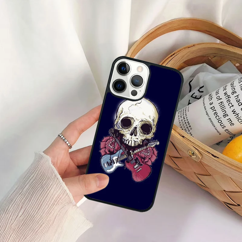 Rock & Roll Skull Phone Case - Edgy Protective Cover