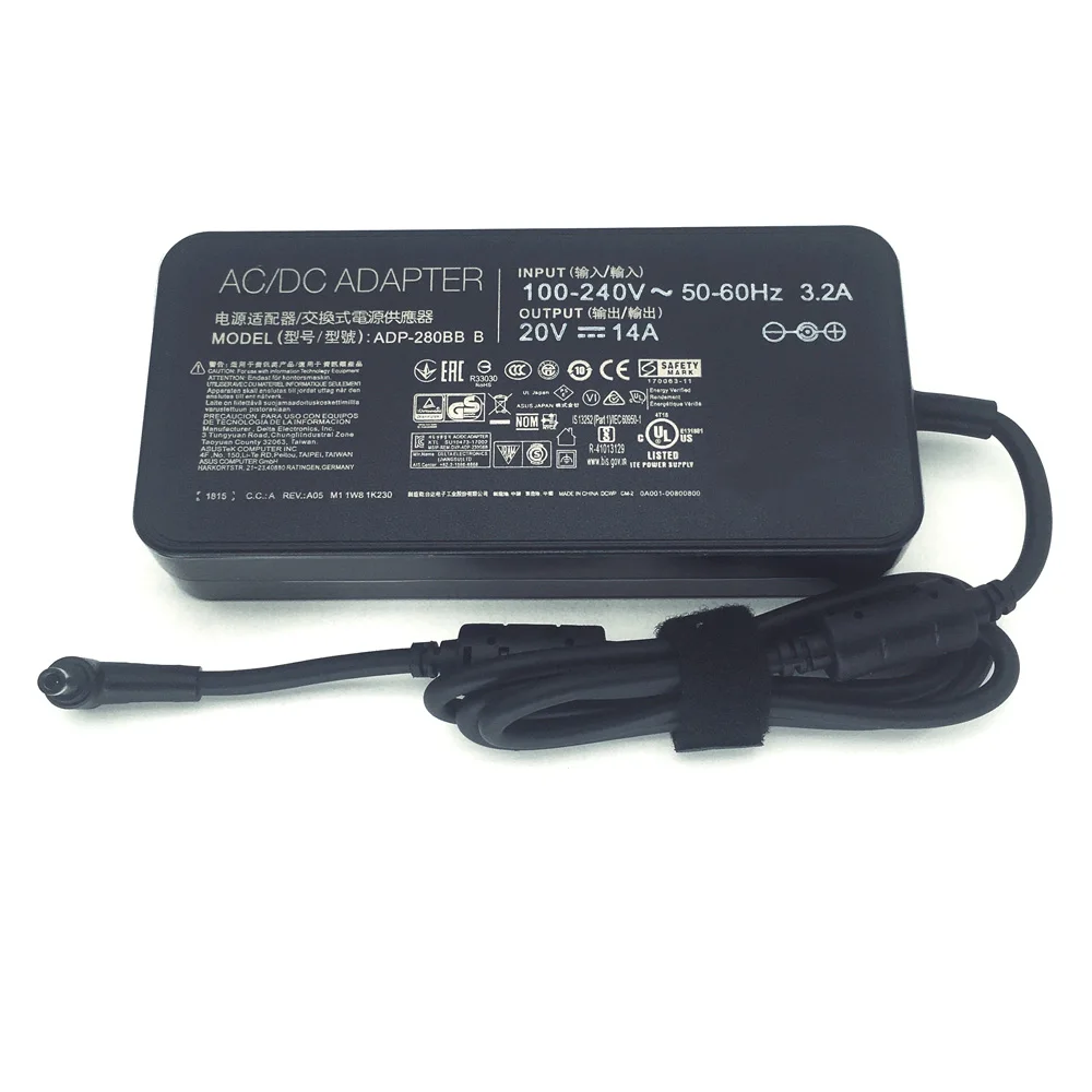 오리지널 280W 20V 14A 노트북 충전기 (ASUS ROG Strix G513R G513Q G713R G713Q 용) 전원 공급 어댑터