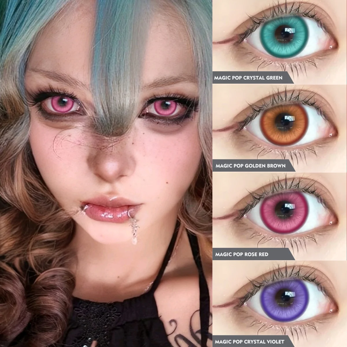 Vibrant Myopia Colored Contacts - Half Year Wear Cosplay Lenses for Halloween and Party Fun