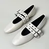 Fashion Buckle Strap Women Flats Mary Janes Shoes Female Round Toe Luxury Footwear Shallow Ladies Ballet Flats Shoes 4