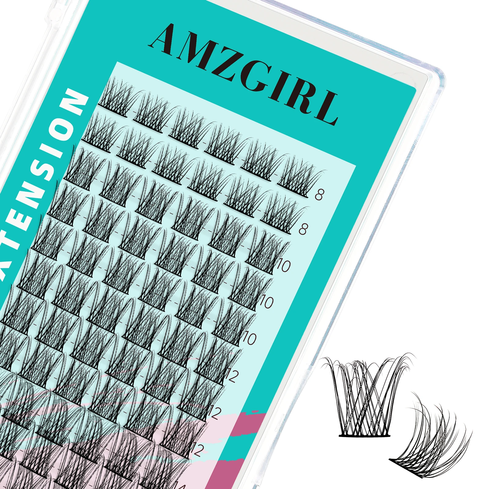 AMZGIRL 84 Lash Clusters Volume Lashes Individual Eyelashes That Look