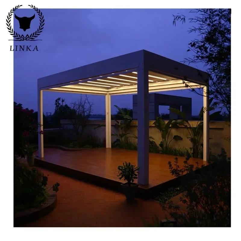 Idee Per Lamelle Per Pergola Renson In Alluminio Pergola Elettrica Per Tetto Pergola 5 X4 Parasole Per Pergola Per Tetto Apribile Houten