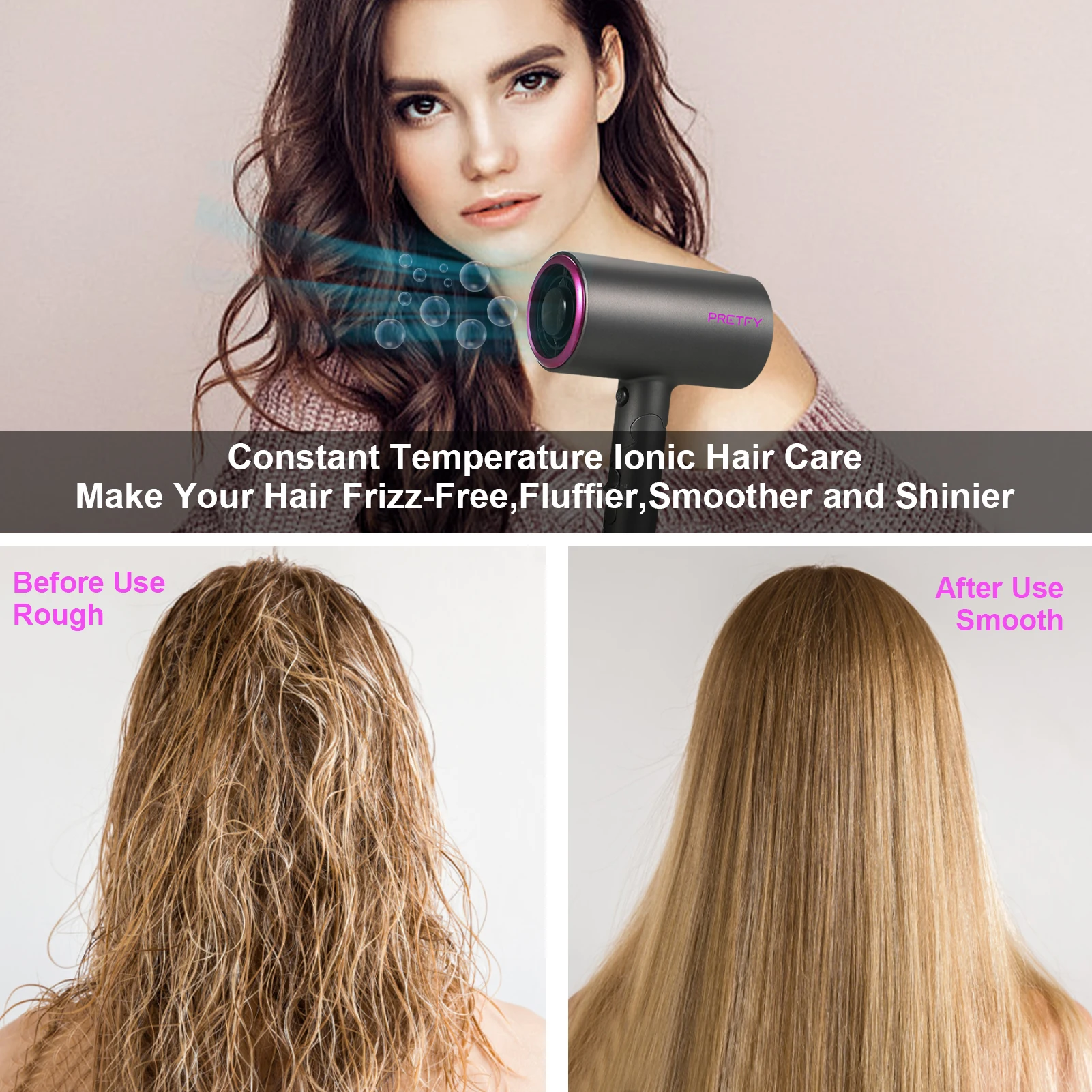 2000W Hair Dryer Large Wind Quickly Drying Hydrate Hair Household Hotel Hair Salon Hair Dryer Large Wind Hair Dryer Hydrate Hair