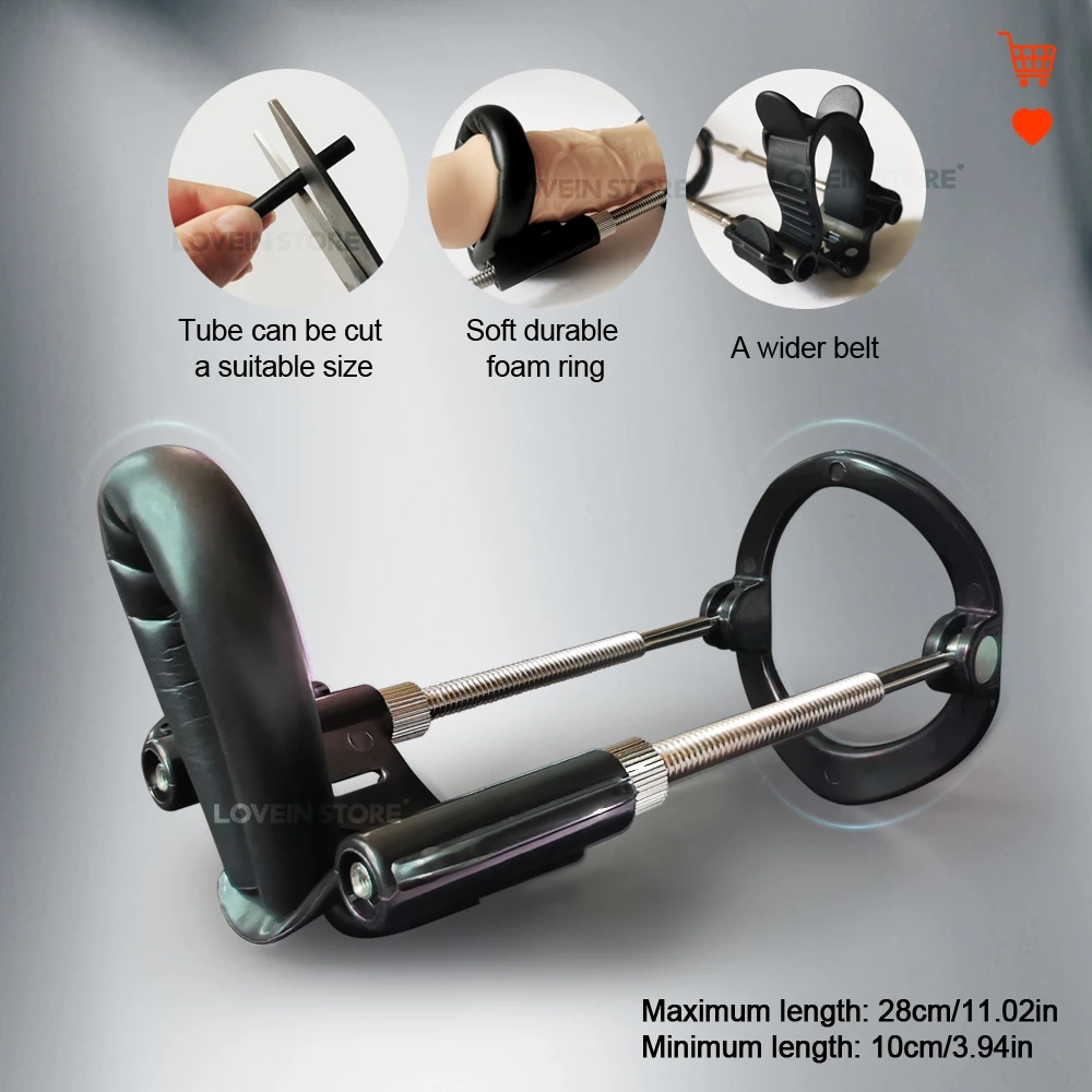 Adjustable Penis Extender Stretcher For Male Enlargement – Metal & Silicone