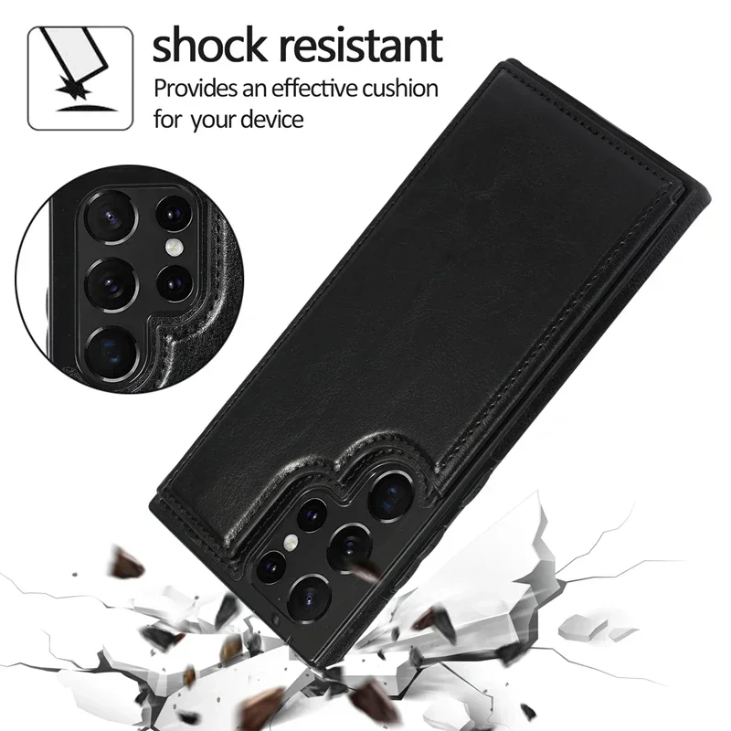 Premium Wallet Double Button Protection Leather Phone Case