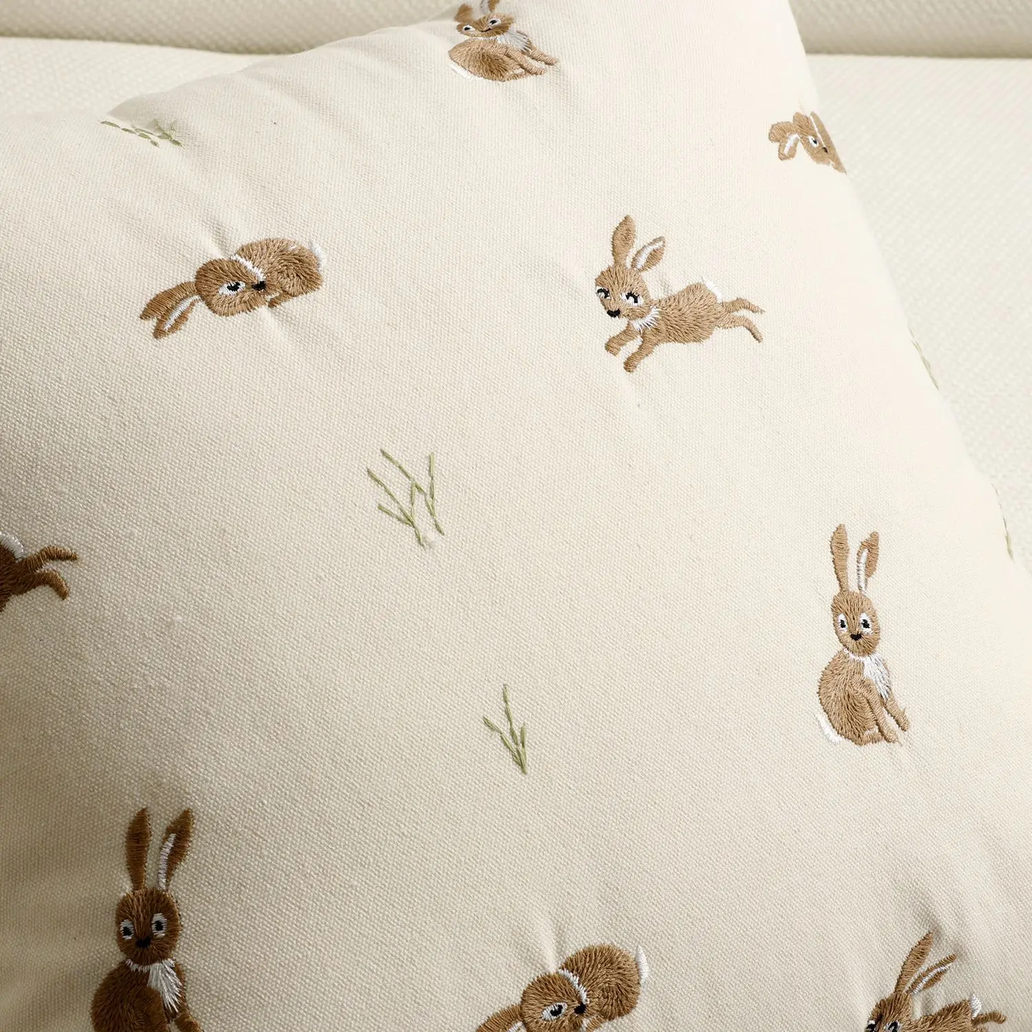 Neuer Osterhasen-Handtuch-gestickter Kissenbezug Cojines Spring Garden Outdoor Baumwolle und Leinen bestickter Überwurf-Kissenbezug – Detail 13