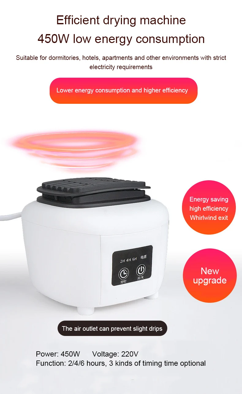 DMWD Portable Electric Clothes Dryer Mini Travel Folding Warm Air Baby Cloth Drying Machine Heater Hanger Laundry Clothing Rack 3
