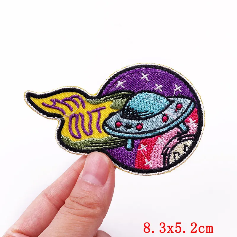 Raum Patch Planeten Eisen Auf Patches Für Kleidung Wale Gestickte Patches Auf Jacken Kleidung Nähen Patches DIY Aufkleber Abzeichen – Detail 37