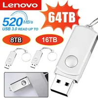 Lenovo 64TB 16TB 8TB 4TB USB 3.0 High Speed Metal Flash Drive Type-C Interface Dual-Use Flash Pendrive For Mobile Phone Computer