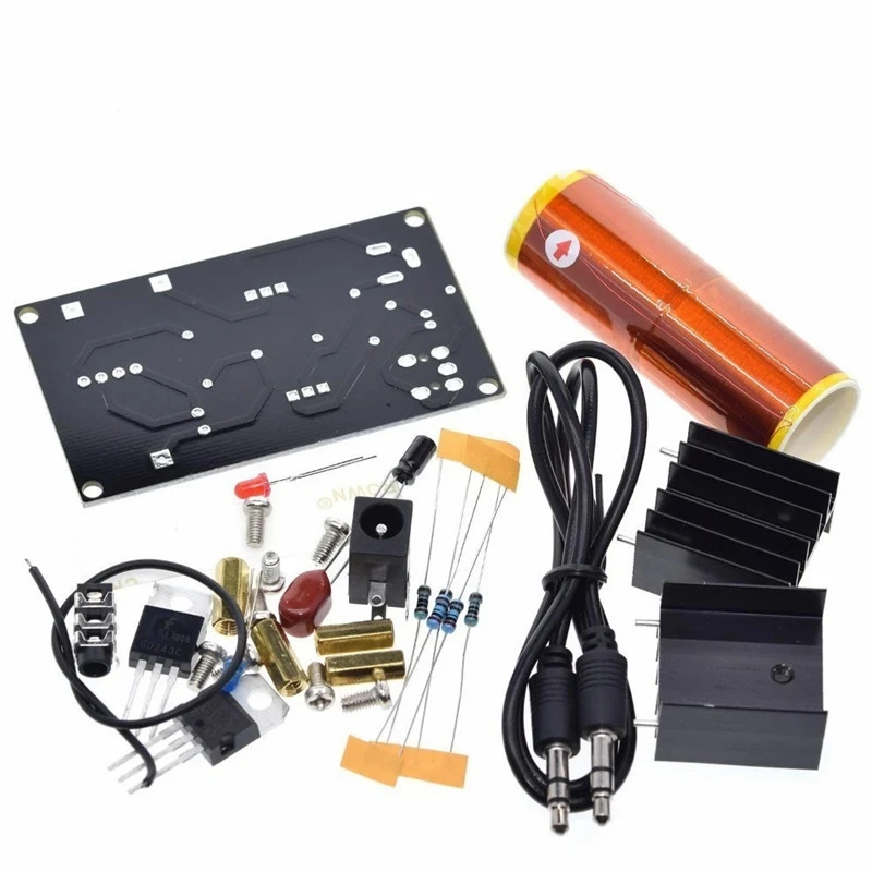 블랙 보드 테슬라 코일 키트, 공기 대 공기 아크 변속기, DIY 부품 전자 생산 키트, 공기 대 공기 조명용