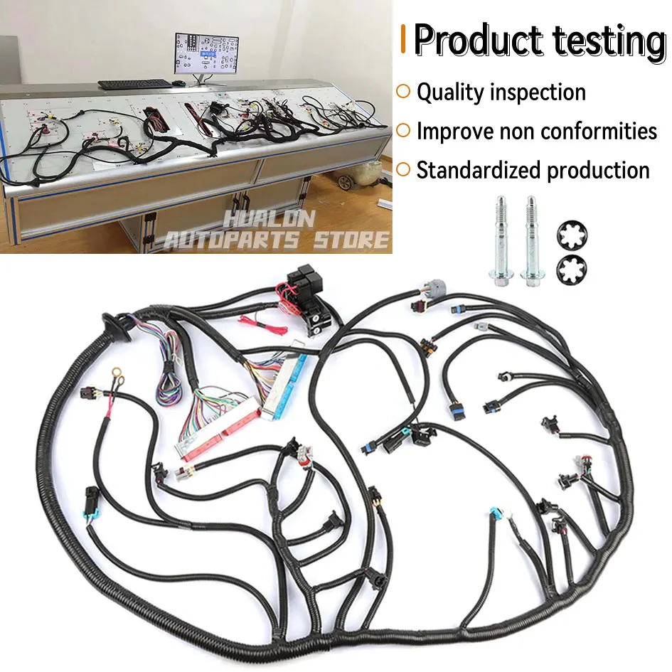 4L60E DBC LS Standalone Engine Wiring Harness 8pcs EV1 to EV6 Adapter fuel injector wiring harness For 1997-2006 GM LS1 Vortec Swap Engine 4.8 5.3 6.0L