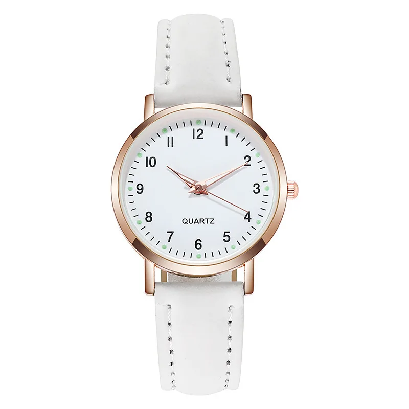 Elegant Women's Luxury Leather Quartz Watch with Backlight