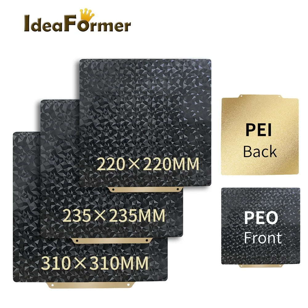 Cama Térmica Magnética Lateral Dobro Peças da Impressora 3d Placa da Construção da Cama Quente Folha Flexível Peo Animal de Estimação Pei 180 mm 220 mm 235 mm 300 mm 350 mm Ender 3