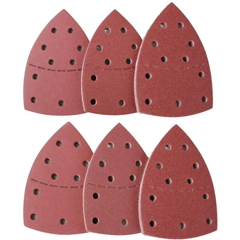 

10pc Mouse Detail Sander Sandpaper 11 Holes Triangular Sanding Paper for Multi Sander Bosch PSM 160A Detail Palm 40-2000 Grits