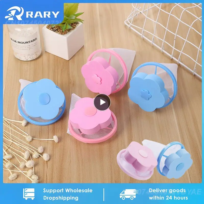 WashingMachineFilterBagReusableLaundryBallsFloatingMeshDirty