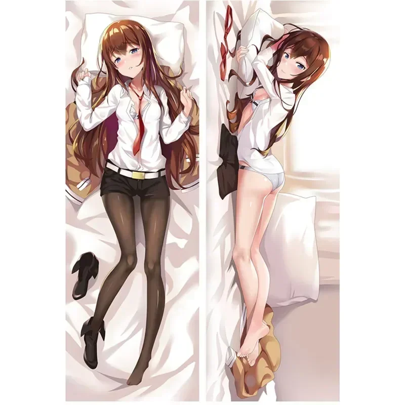 

Hot Anime Steins Gate Pillow Cover Makise Kurisu Dakimakura Case 3D Double-sided Bedding Hugging Body Pillowcase Customize Gifts