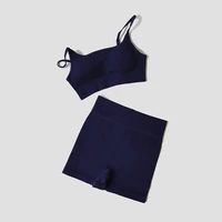 WAREBALL Seamless Yoga Set Female Women's Crop Top Bra Leggings 2PCS Women Outfit Fitness Gym Workout Shorts Sport Wear Gym Suit - Image 2