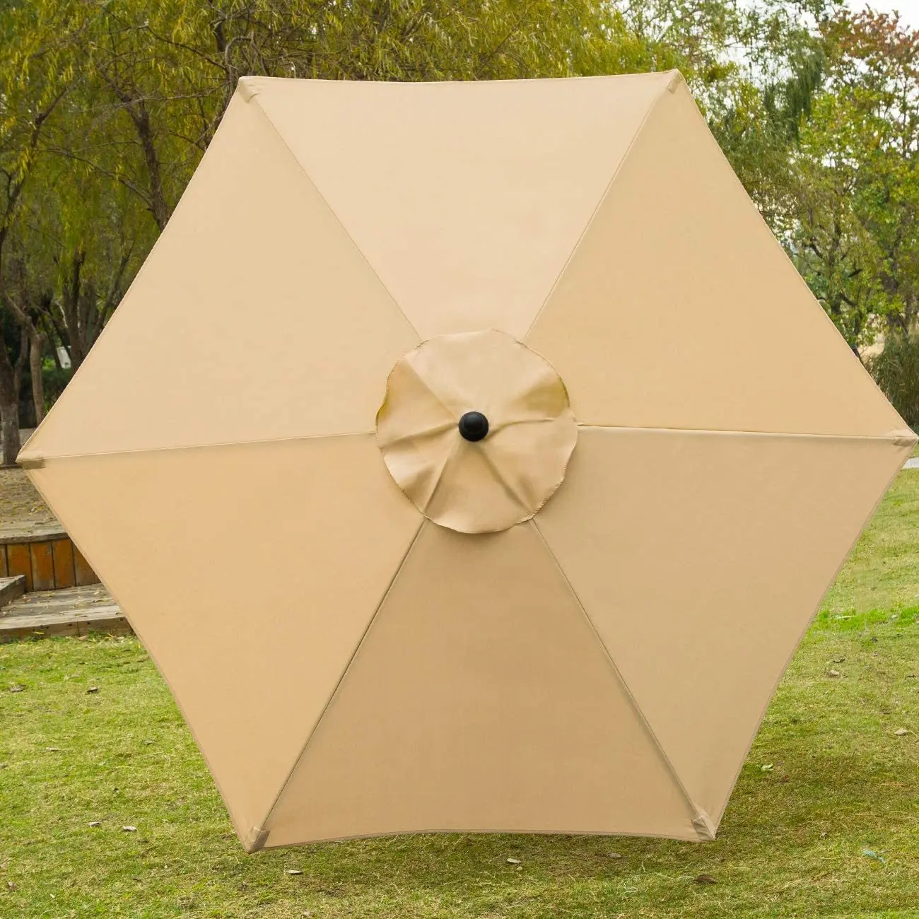 6/8 Ribs Patio Umbrella Replacement Canopy without Stand Outdoor Garden Patio Banana Umbrella Cover Waterproof Parasol Cover umbrella replacement cloth