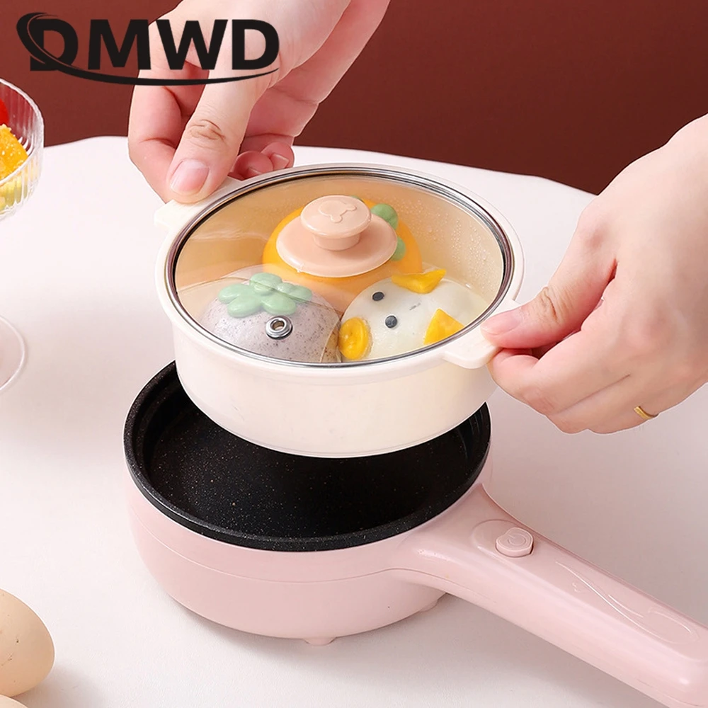 DMWD Multifunctional Breakfast Machine Non-stick Frying Pan Omelet Fryer Egg Steamer Steak Maker Food Cooker 220V 4