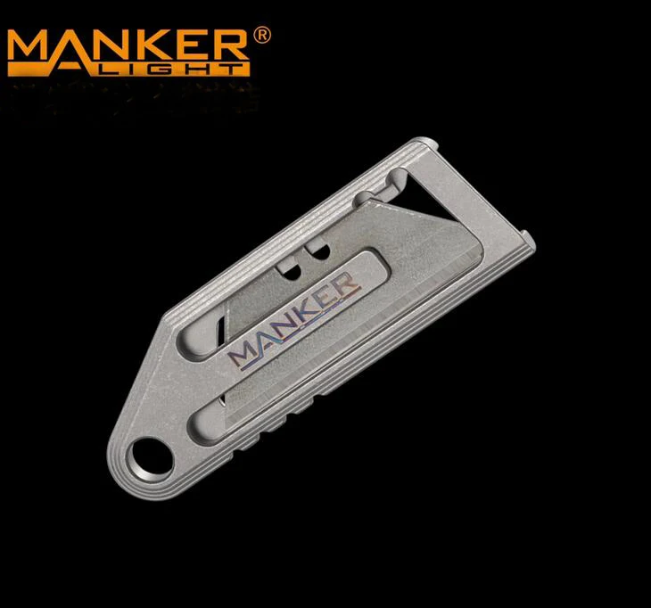 Manker Titanium Alloy Keychain Mini Utility Knife Auto-Lock Safe-defense Pocket Paper Key Ring Knife with With Bottle Opener multi function keychain usb rechargeable electronic lighter metal windproof cigar lighter beer opener fruit knife flashlight