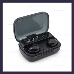 Bluetooth 5.2 Waterproof Sports Earbuds with LED Display and Noise Cancelling Features (Black)