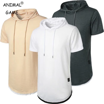 Summer Men's Short Sleeve Hoodie Casual Hooded T Shirts Lightweight Sweatshirt Hoodies Pullover Breathable Streetwear