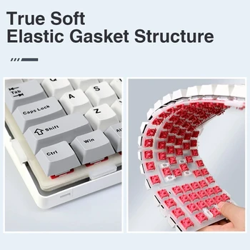 AULA F99 Gaming Mechanical Keyboard 99 Keys Gasket Structure Wireless Bluetooth Wired Hot Swappable PBT Gasket RGB For PC Laptop 3