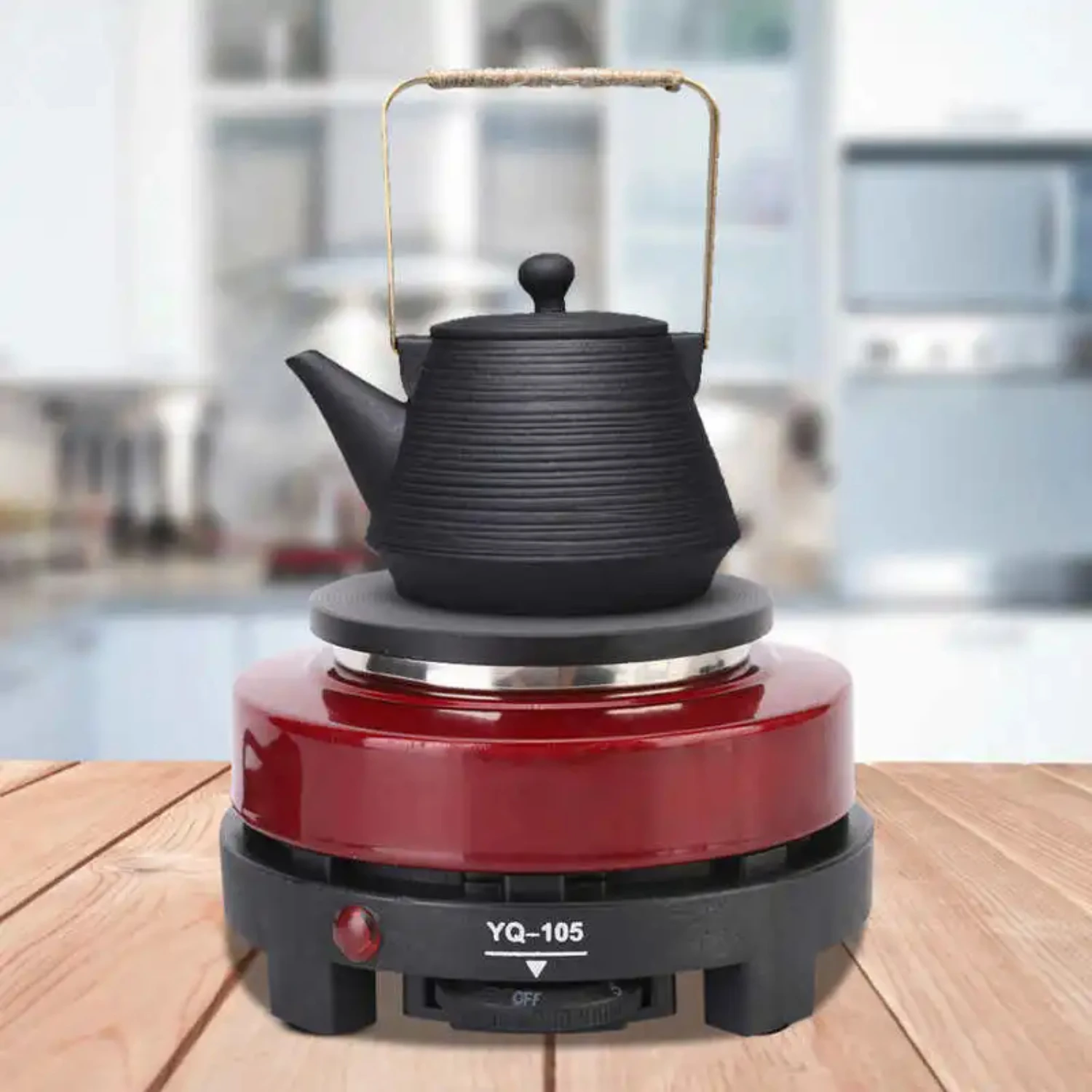 Efficient and Portable 500W Electric Induction Cooker for Fast Kitchen Cooking - Perfect for Water Heating, Coffee Brewing, and  2
