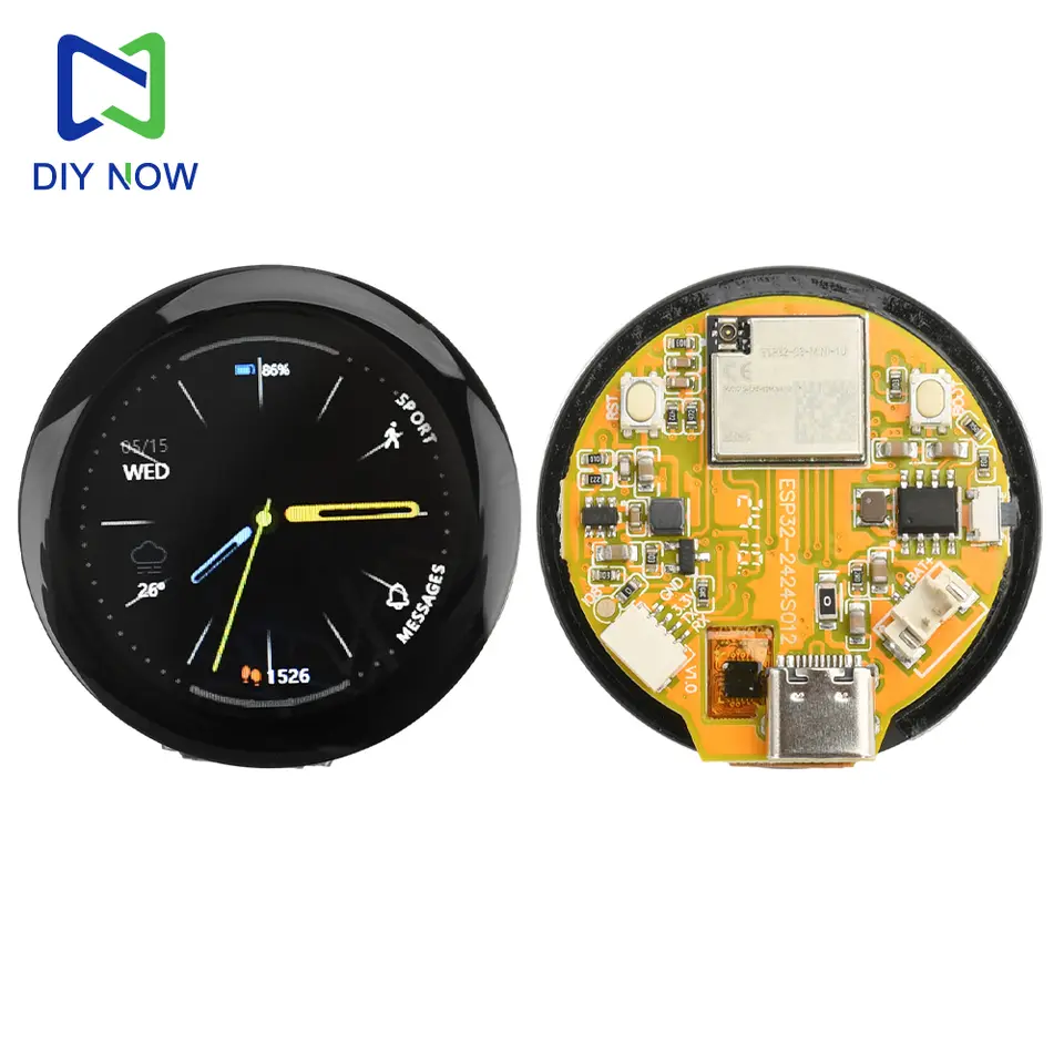 ESP32-C3 1.28-inch Round Touchscreen 240x240 IPS GC9A01 LVGL Development Board WiFi BLE for Arduino Automotive IoT DIY Devices image 2
