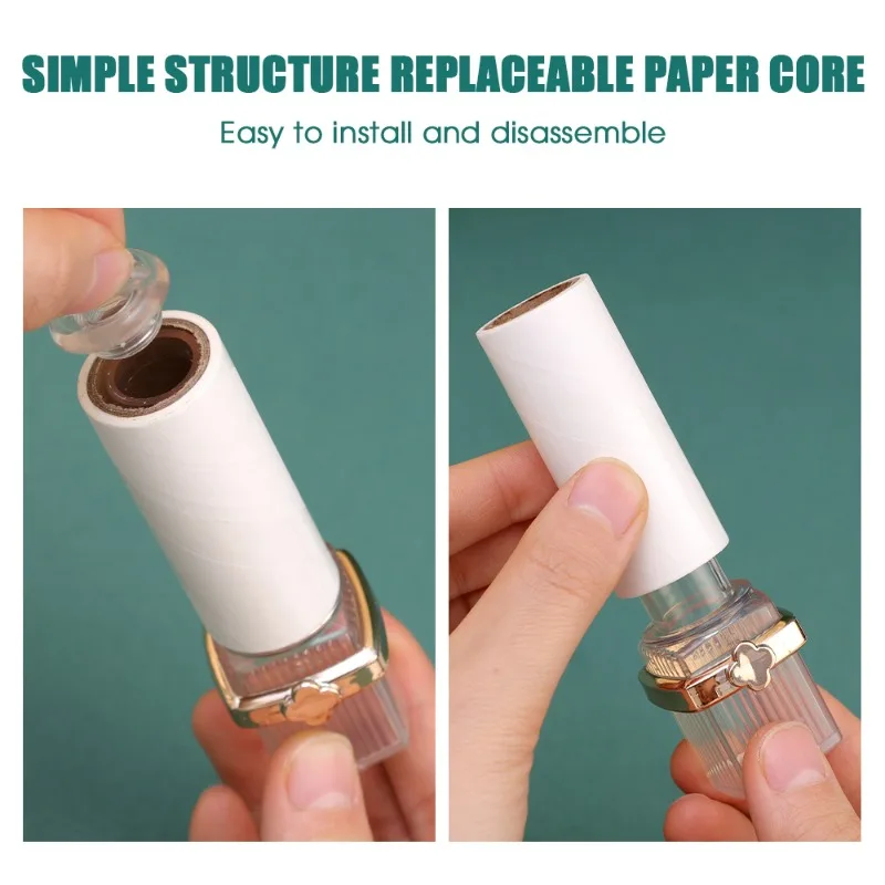 ミニ糸くずローラー引き裂きロール紙ヘアリムーバーポータブル旅行糸くず粘着ローラークリエイティブ口紅スタイリングダストワイパーツール -  AliExpress 糸くずローラー ポータブル粘着糸くずローラー引き裂き交換用ローリングペーパー衣類ローリング糸くず粘着チューブブラシ (Color :