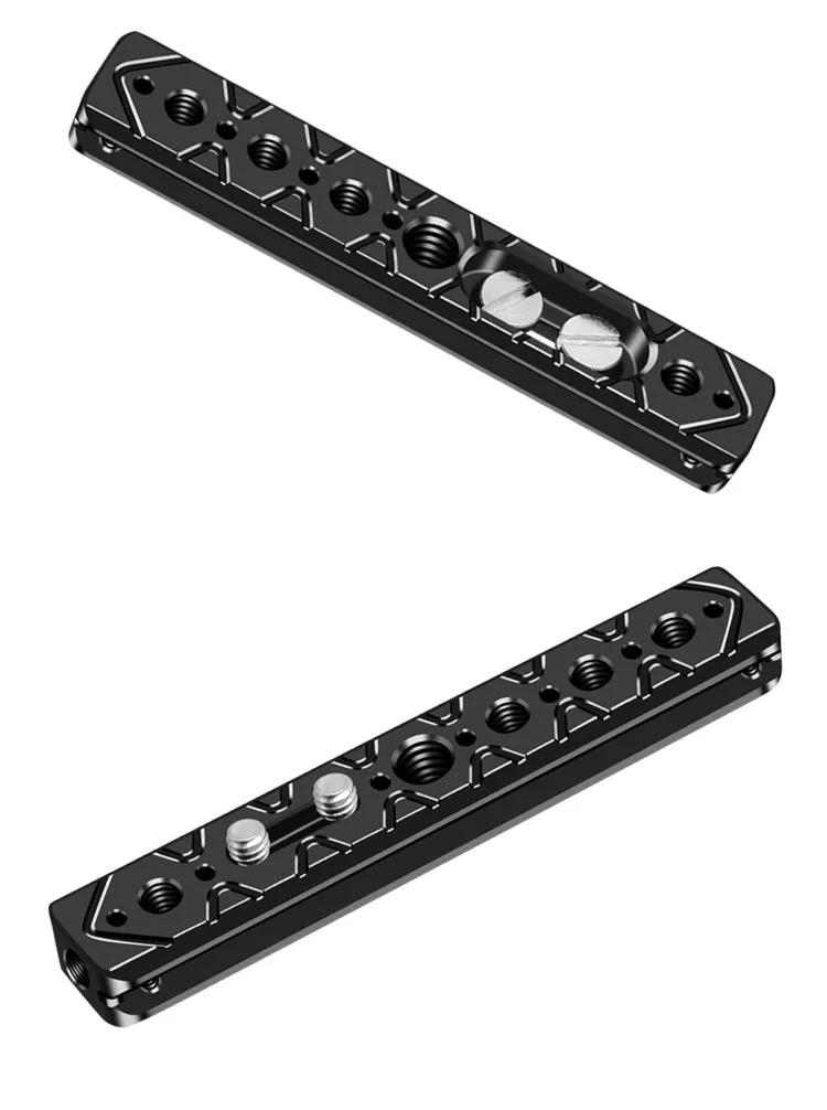 120mm Cheese Bar Plate 1/4" 3/8" ARRI Position Holes for Camera Cage Rig Quick R