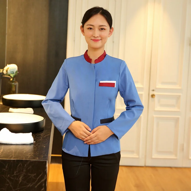 

Cleaning Work Clothes Long Sleeve Autumn Wear Hotel Room Attendant Hotel Floor Cleaner Property Cleaning Aunt Female