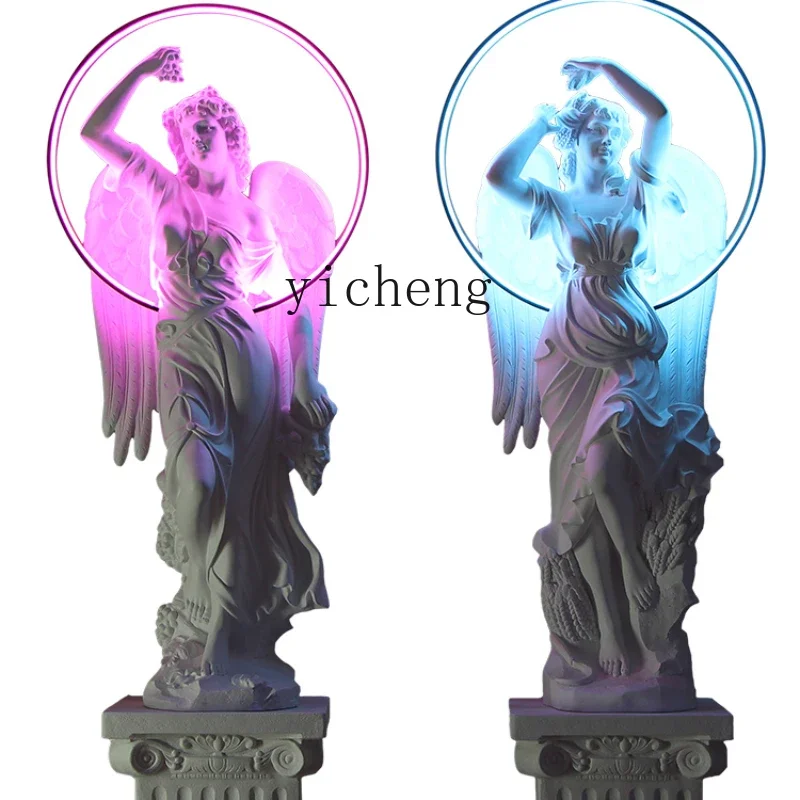 

ZK Luminous Four Seasons Angel Decoration Large GRP Sculpture Lucky Landscape Plaster Statue