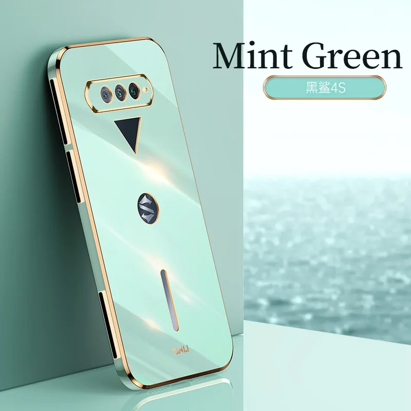 Luxurious Golden Edge Liquid Silicone Shockproof Phone Case - Soft TPU Cover