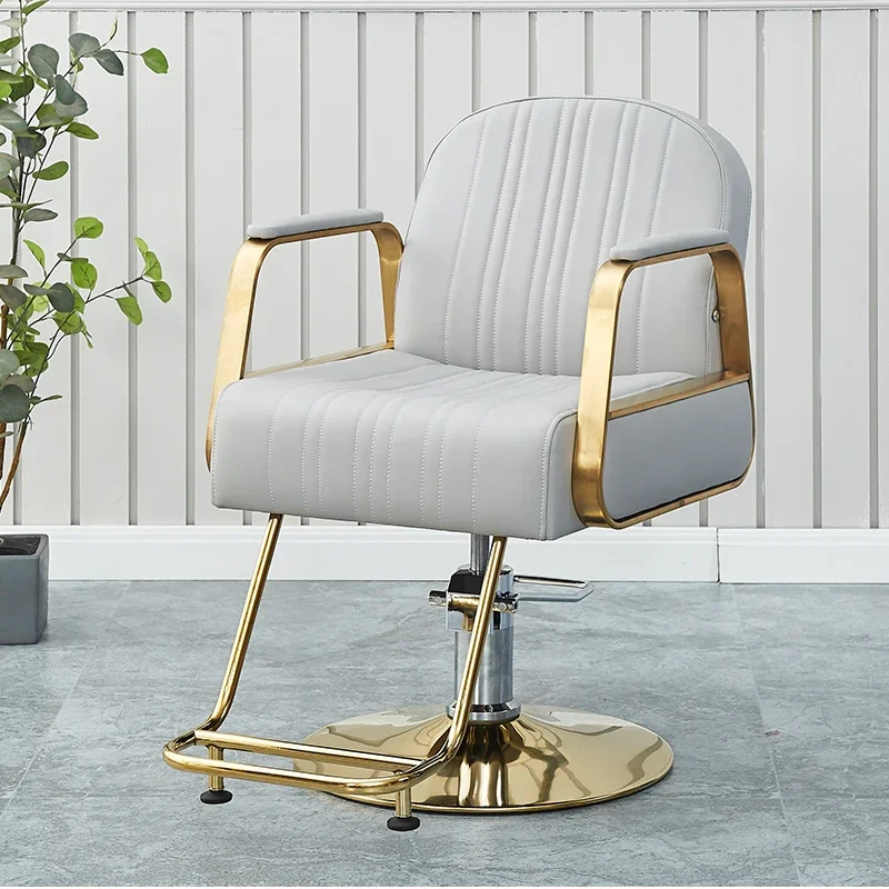 

Metal Facial Gold Barber Chair Manicure Shampoo Gaming Stool Barber Chair Comfortable Stylist Silla De Barbero Luxury Furniture