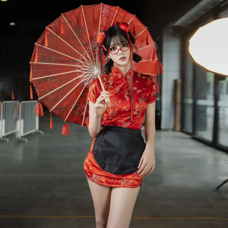 Chinese Dress Chinese Lolita Cosplay Sexy Cheongsam Qipao For Women Traditional Oriental Dresses Anime COS Halloween Costumes Mandarin Dress