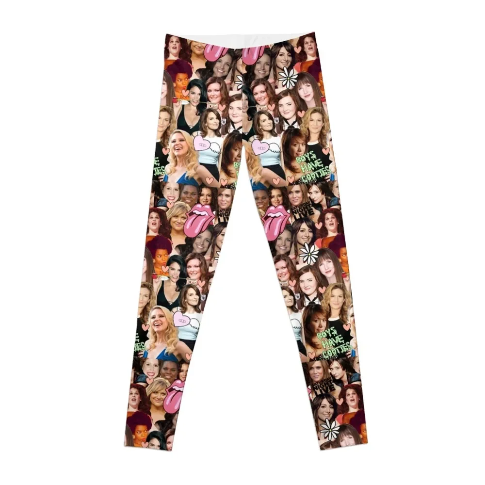 

The Women of SNL collage Leggings Female legging pants Tight fitting woman Womens Leggings