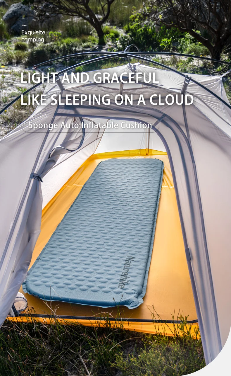 Description Picture 4 of itemNaturehike Air Mattress Ultralight Folding Quick Self Inflating Inflatable Bed Portable Spong Mat Camping Inflatable Mattress