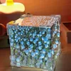 DIY Tulip Mirror Cube Lamp Simulation Flower Bedroom Sleeping Table Lamp Handmade Craft Tulip Mirror Night Light Birthday GiftS 5