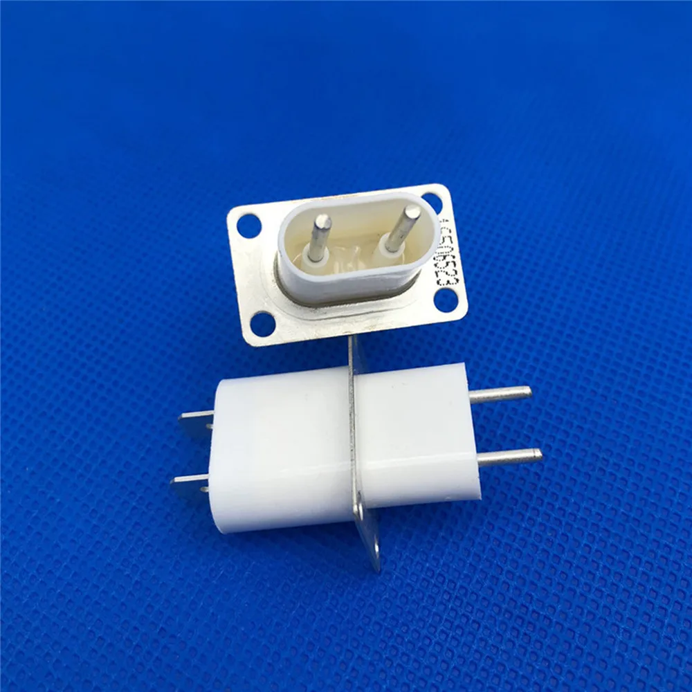 2pcs Microwave Oven Magnetron Spare Socket Filament Socket Original Magnetron Plug with Capacitor For Midea/Galanz/ Haier