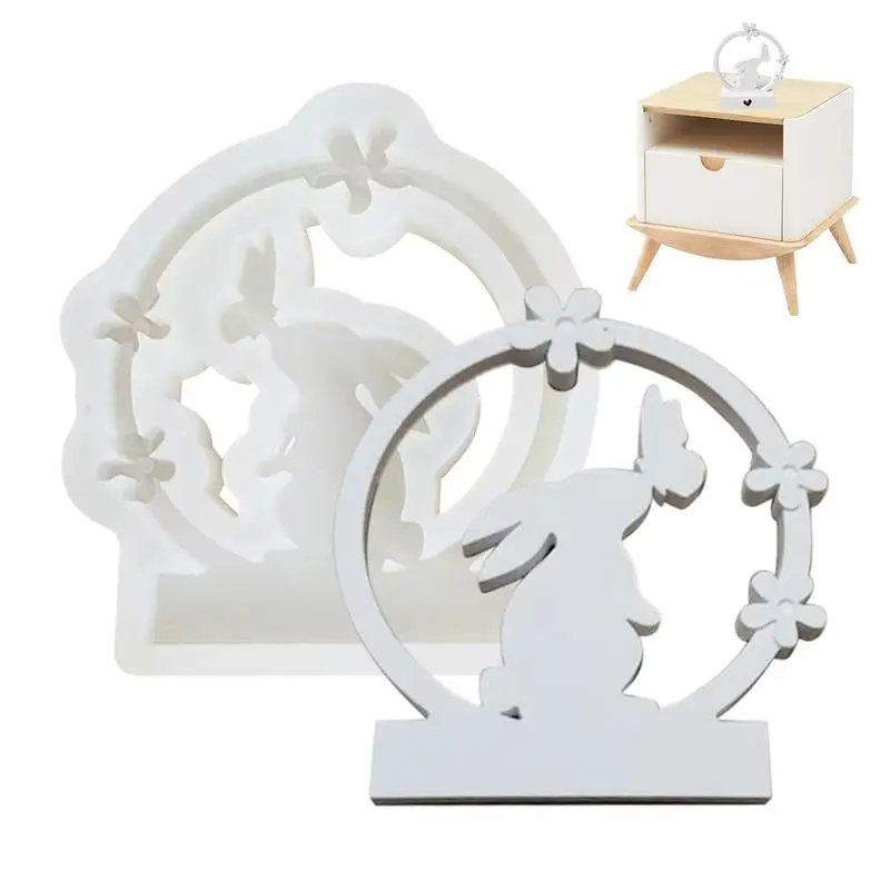 

Easter Rabbit Silicone Mold Rabbit Baking Mold For Mousse Cake And Dessert Spring Flowers Butterfly Design Decorative Mold