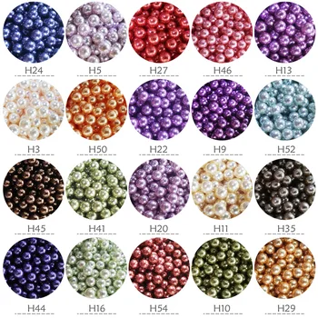100 Sets Pearl Without Holes Rivets Colorful Studs Round Rivet For DIY Bag Shoes Hat Garment Wedding Decoration