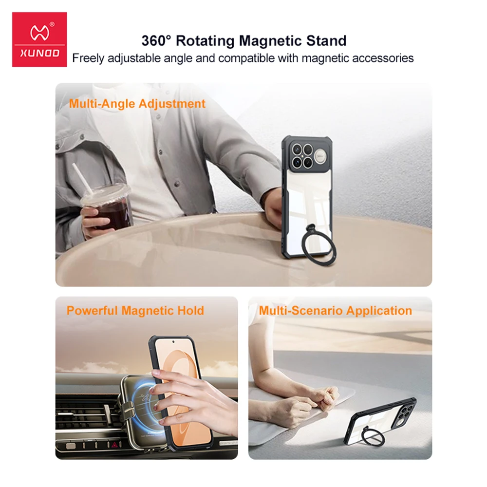 Enhanced Shockproof Phone Case with Camera Protection, Acrylic + TPU Shell in Airbag Design